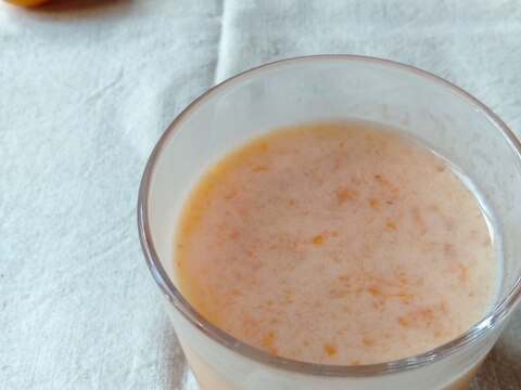 ミキサーいらずの簡単柿プリン!